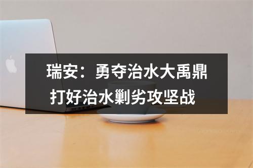 瑞安：勇夺治水大禹鼎 打好治水剿劣攻坚战