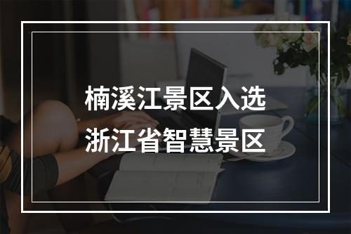 楠溪江景区入选浙江省智慧景区