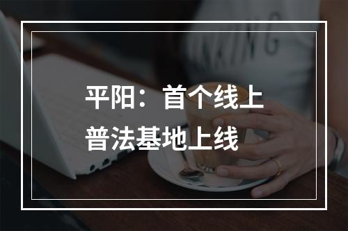 平阳：首个线上普法基地上线