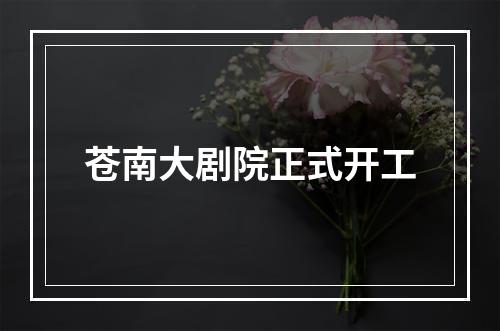 苍南大剧院正式开工