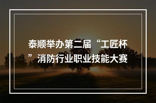 泰顺举办第二届“工匠杯”消防行业职业技能大赛