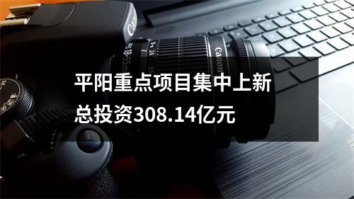 平阳重点项目集中上新  总投资308.14亿元