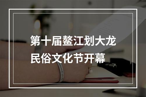 第十届鳌江划大龙民俗文化节开幕