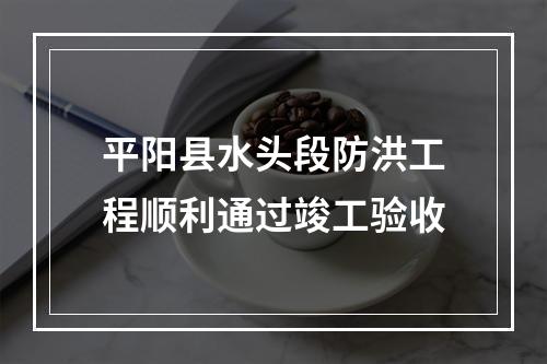 平阳县水头段防洪工程顺利通过竣工验收
