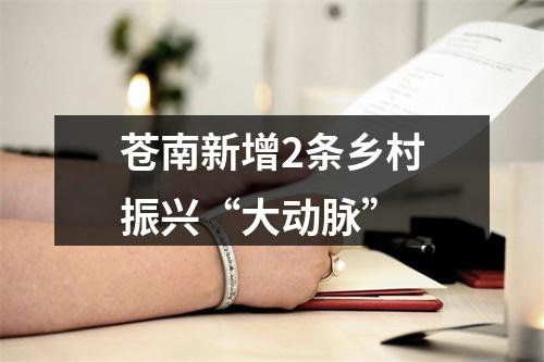 苍南新增2条乡村振兴“大动脉”