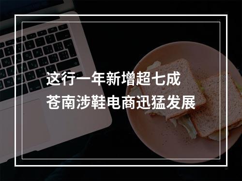 这行一年新增超七成  苍南涉鞋电商迅猛发展