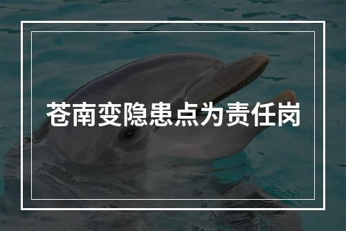 苍南变隐患点为责任岗