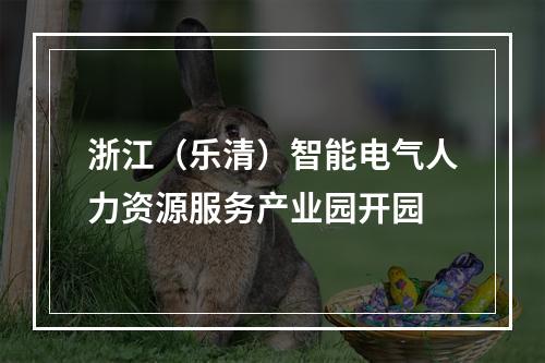 浙江（乐清）智能电气人力资源服务产业园开园