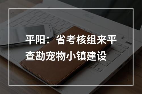平阳：省考核组来平查勘宠物小镇建设