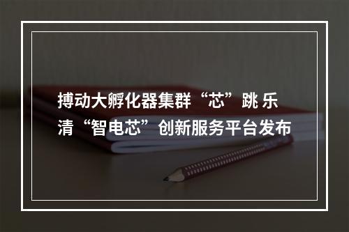搏动大孵化器集群“芯”跳 乐清“智电芯”创新服务平台发布