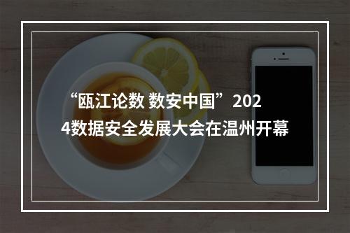 “瓯江论数 数安中国”2024数据安全发展大会在温州开幕