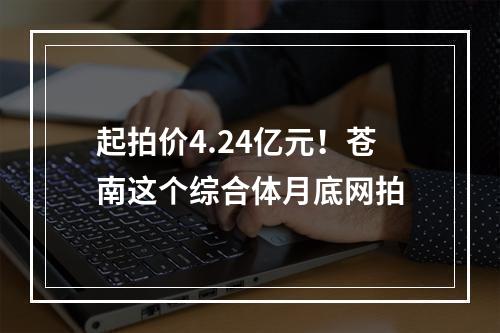 起拍价4.24亿元！苍南这个综合体月底网拍