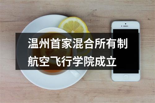 温州首家混合所有制航空飞行学院成立