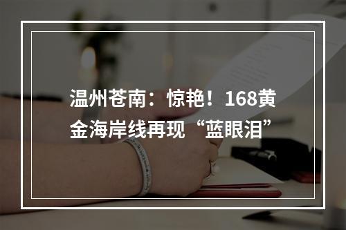 温州苍南：惊艳！168黄金海岸线再现“蓝眼泪”