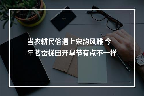 当农耕民俗遇上宋韵风雅 今年茗岙梯田开犁节有点不一样