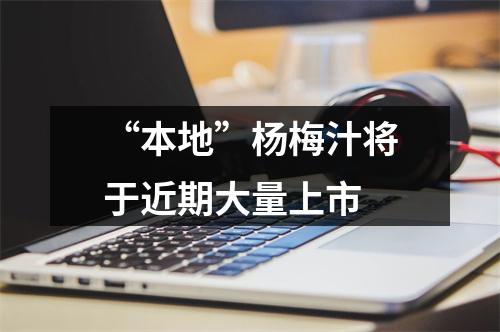 “本地”杨梅汁将于近期大量上市