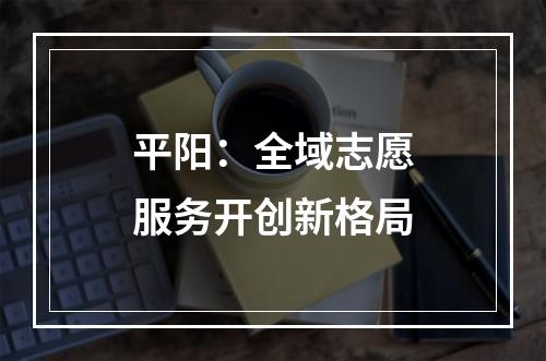 平阳：全域志愿服务开创新格局