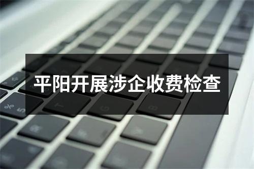 平阳开展涉企收费检查