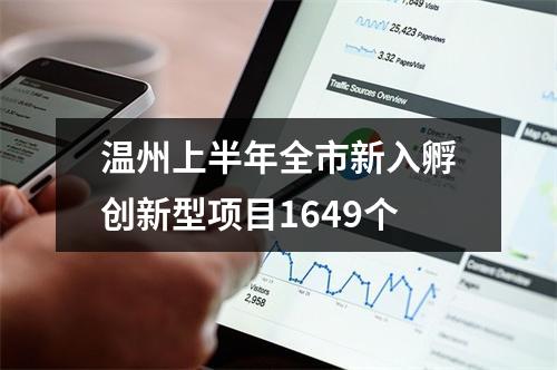 温州上半年全市新入孵创新型项目1649个