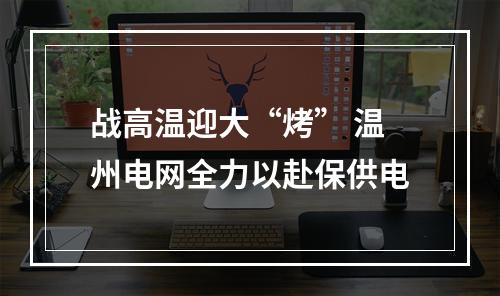 战高温迎大“烤” 温州电网全力以赴保供电
