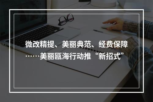 微改精提、美丽典范、经费保障……美丽瓯海行动推“新招式”