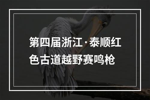 第四届浙江·泰顺红色古道越野赛鸣枪