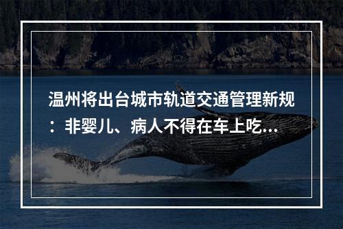 温州将出台城市轨道交通管理新规：非婴儿、病人不得在车上吃东西