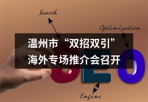 温州市“双招双引”海外专场推介会召开