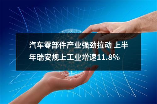 汽车零部件产业强劲拉动 上半年瑞安规上工业增速11.8％