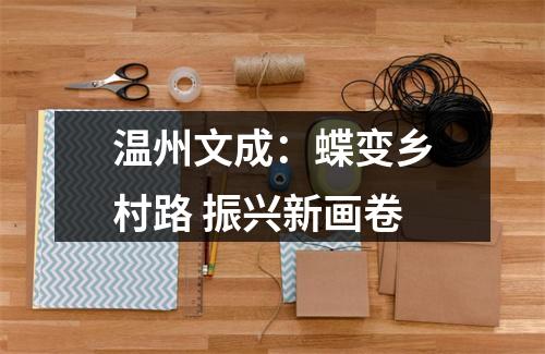 温州文成：蝶变乡村路 振兴新画卷