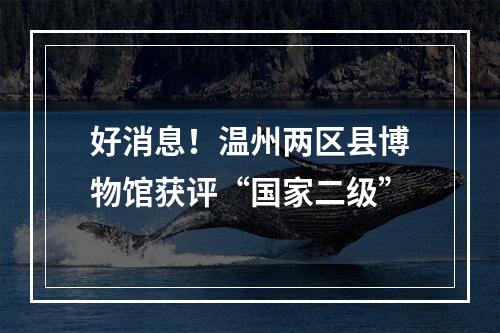 好消息！温州两区县博物馆获评“国家二级”
