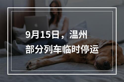 9月15日，温州部分列车临时停运