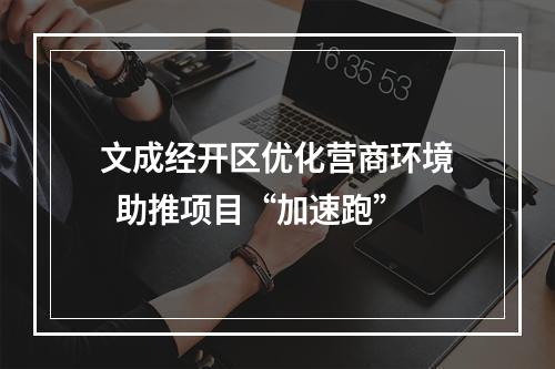 文成经开区优化营商环境  助推项目“加速跑”
