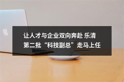 让人才与企业双向奔赴 乐清第二批“科技副总”走马上任