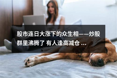 股市连日大涨下的众生相——炒股群里沸腾了 有人逢高减仓 有人赶忙进场