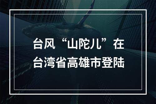 台风“山陀儿”在台湾省高雄市登陆