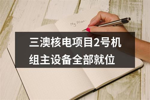 三澳核电项目2号机组主设备全部就位