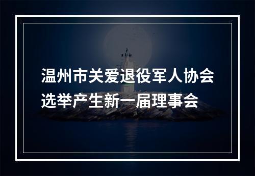 温州市关爱退役军人协会选举产生新一届理事会