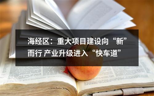 海经区：重大项目建设向“新”而行 产业升级进入“快车道”