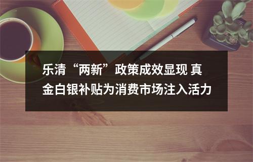 乐清“两新”政策成效显现 真金白银补贴为消费市场注入活力