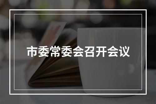 市委常委会召开会议