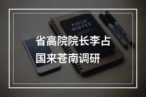 省高院院长李占国来苍南调研