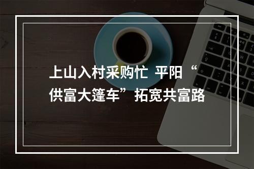 上山入村采购忙  平阳“供富大篷车”拓宽共富路
