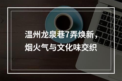 温州龙泉巷7弄焕新，烟火气与文化味交织