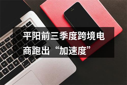 平阳前三季度跨境电商跑出“加速度”