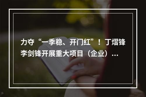 力夺“一季稳、开门红”！丁熠锋李剑锋开展重大项目（企业）新春早开工走访活动