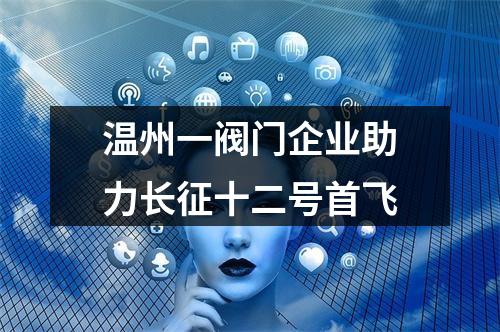 温州一阀门企业助力长征十二号首飞