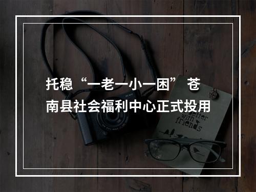 托稳“一老一小一困” 苍南县社会福利中心正式投用