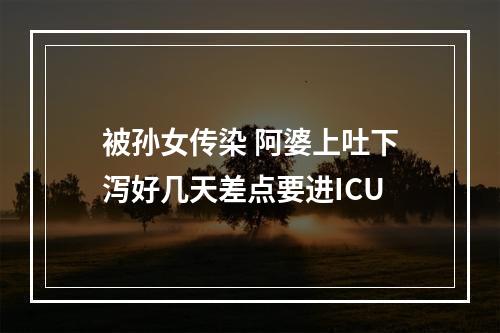 被孙女传染 阿婆上吐下泻好几天差点要进ICU