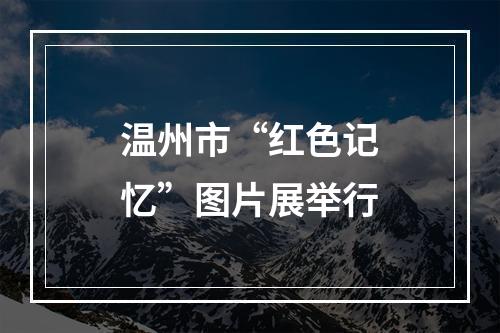 温州市“红色记忆”图片展举行